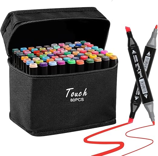 Kit 80 Canetas Touch + 2 Livros Bobbie Goods Capa Dura