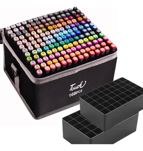 168 Canetinhas Touch + Organizadora Profissional